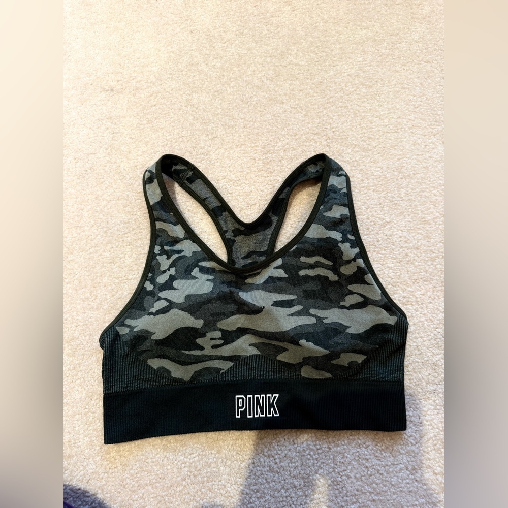 Victoria’s Secret Pink Camo Sports Bra (NWOT) Size Medium